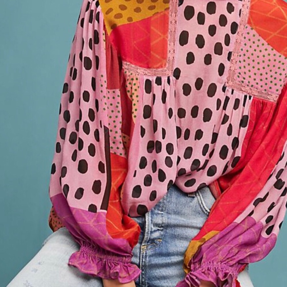 Anthropologie Eclectic Peasant Blouse // SOLD